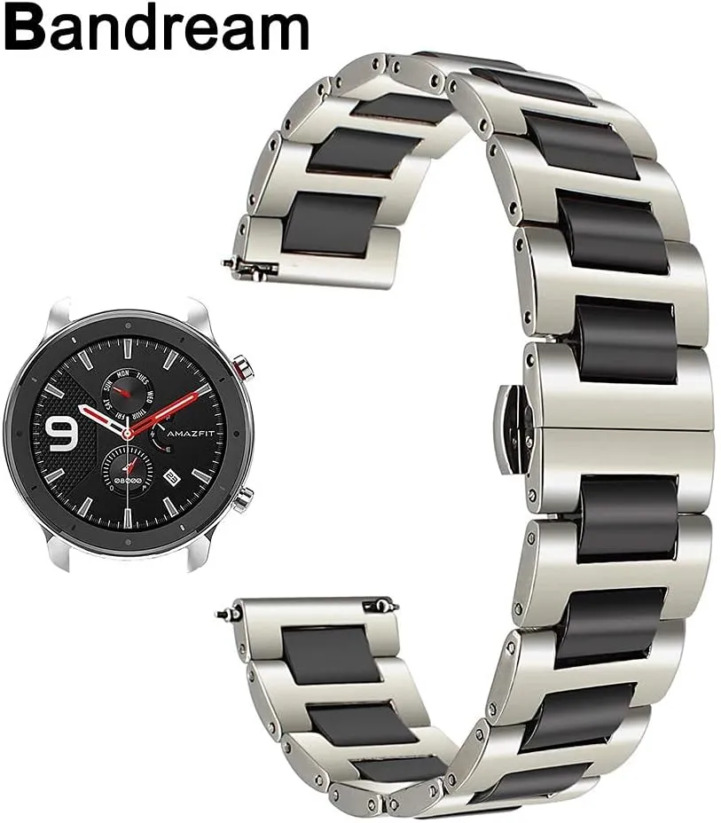 stainless steel tentatively for 47mm 42mm men women band quick release wrist belt watch strap ceramic 
