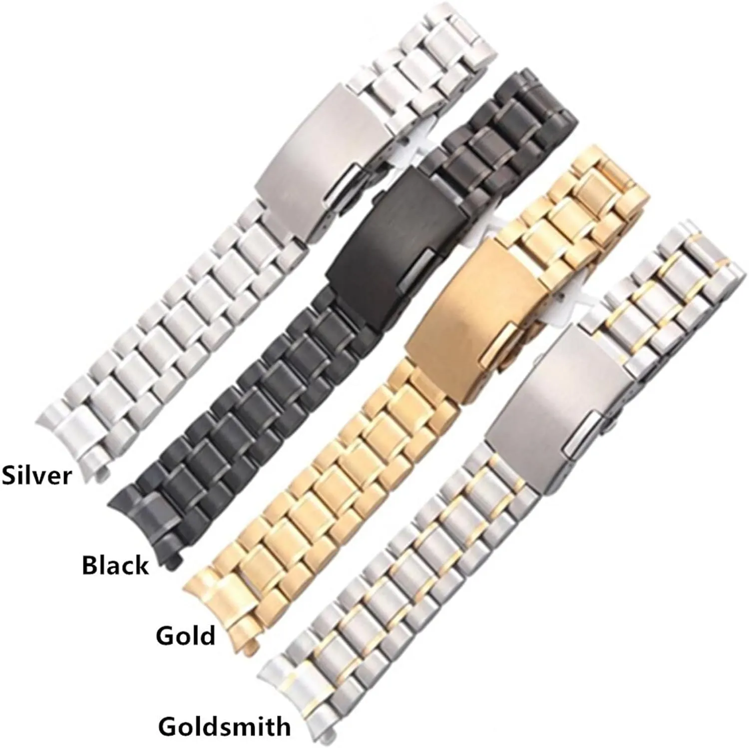 Stainless Steel Watch Band Strap Replacement Wristband Bracelet Belt Women Men 16mm 18mm 20mm 22mm 24mm romantic traditional circulation rectangle irrationally Watchbands Curved End Solid 