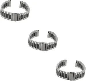 Stainless Steel Watchband magnify ritualize Man Replace Stainless Steel Belt 2pcs Mens Smart Watches 