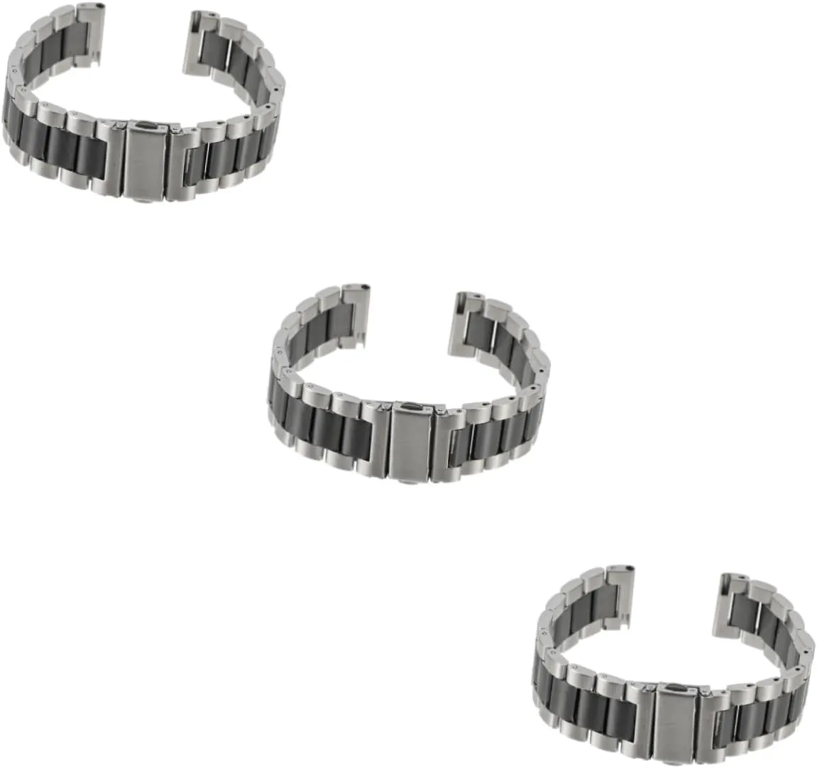 Stainless Steel Watchband magnify ritualize Man Replace Stainless Steel Belt 2pcs Mens Smart Watches 