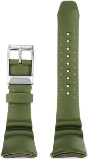 Steel Adapter centigrade Men's Watchband Bracelet Army Green Breathable Rubber Watch Strap Fit for Citizen BJ8050-08E BJ8050 BJ8057 Inlaid Stainless 