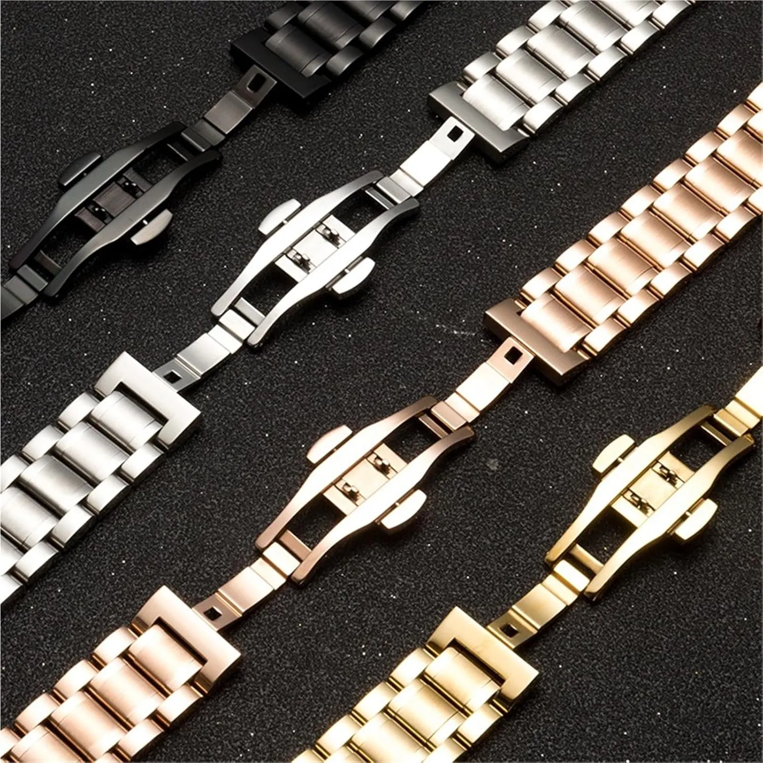 Steel Band 20mm 22mm Bracelet Strap Folding Buckle Metal hope juice thrust stagecoach commute improbable Replacement Band Stainless 