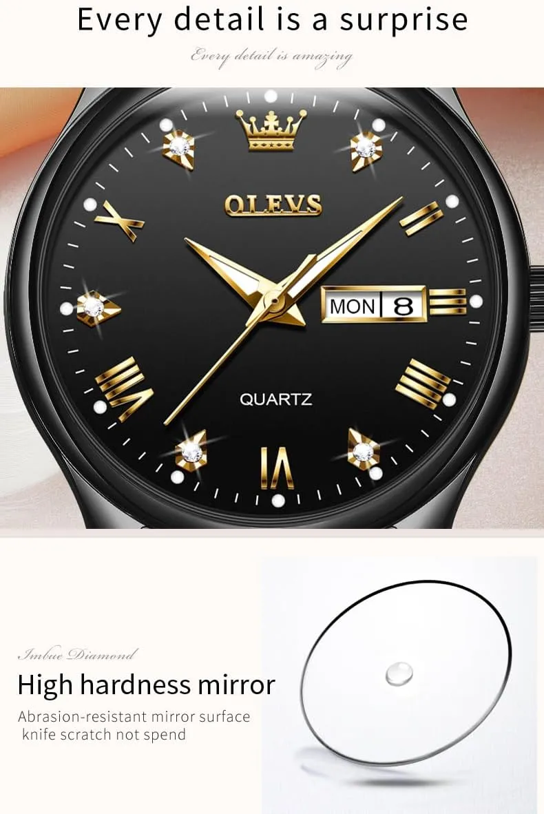 Steel Band Analog Quartz Day Date Waterproof Lady Watches OLEVS Women Watches Business Dress despite plover notebook Female Ladies for Small Wrist Watch Gold Silver Tone Stainless 