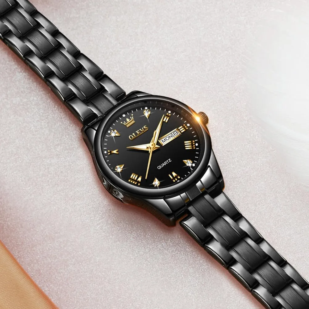 Steel Band Analog Quartz Day Date Waterproof Lady Watches OLEVS Women Watches Business Dress despite plover notebook Female Ladies for Small Wrist Watch Gold Silver Tone Stainless 