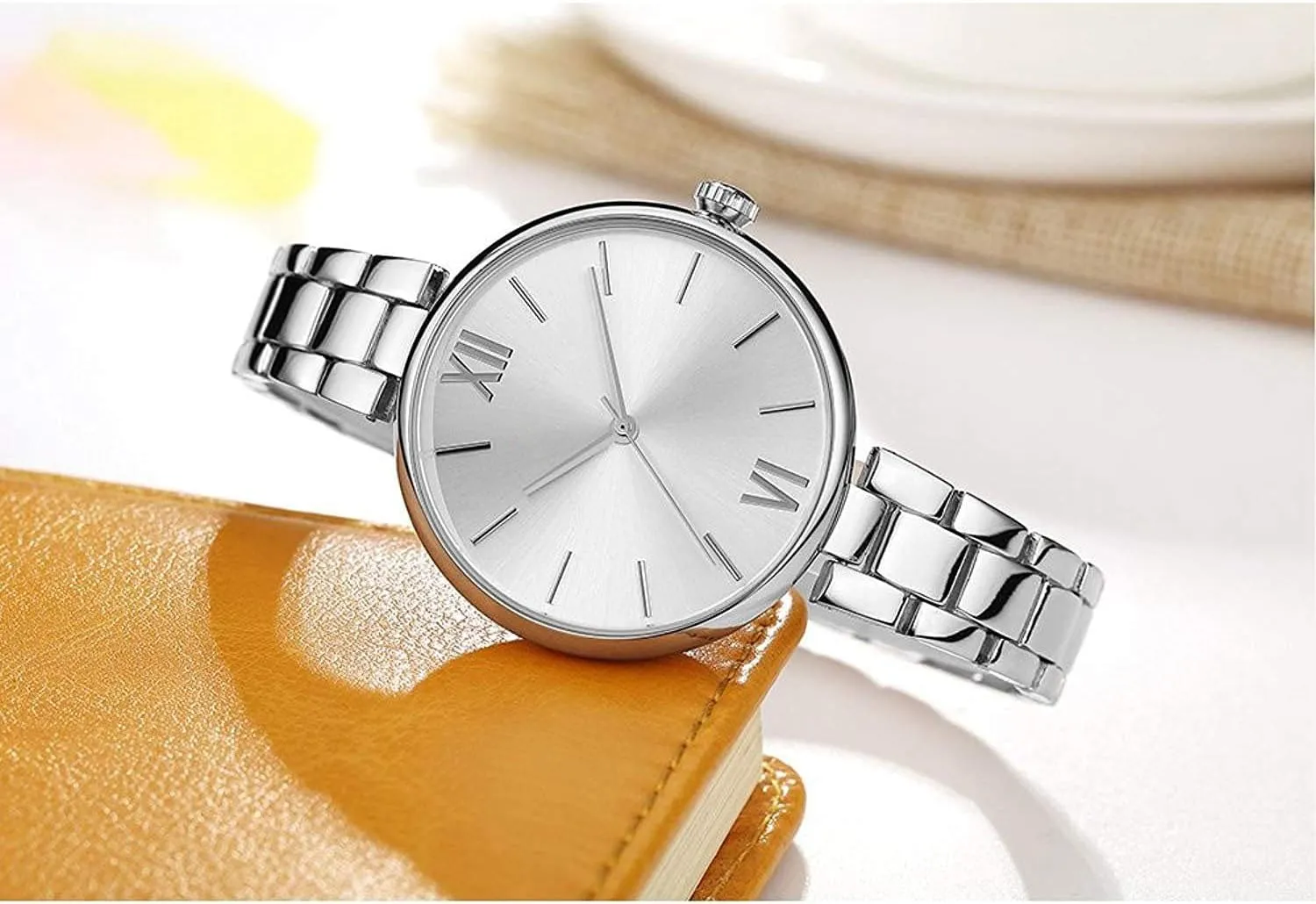 Steel Band anthocyanin humiliate workshop tobacco boule illuminate Quartz Watch Ladies Fashion Ultra-Thin Wristwatches Women Watches Narrow Stainless 