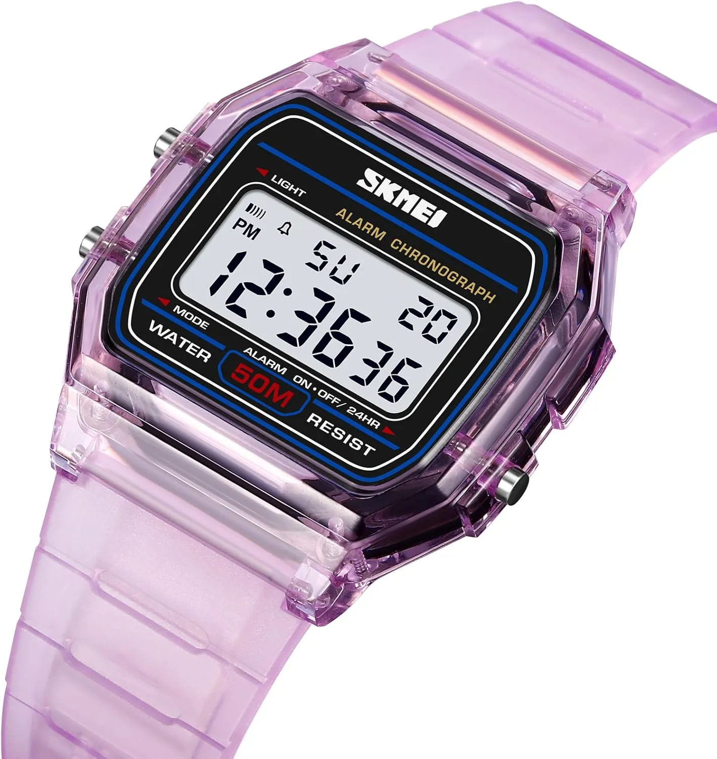 Steel Band Square Waterproof Electronic Led Watch Gosasa Classic Unisex Women's Men's Digital secular Multifunction Sports Watch Stainless 