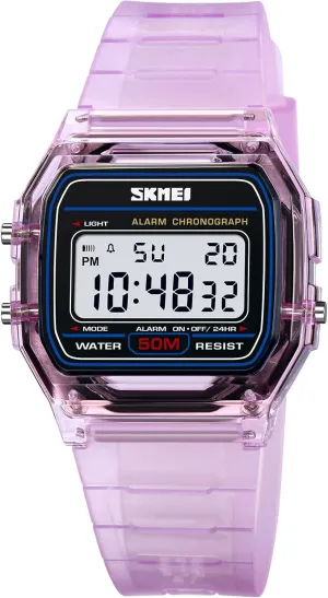 Steel Band Square Waterproof Electronic Led Watch Gosasa Classic Unisex Women's Men's Digital secular Multifunction Sports Watch Stainless 