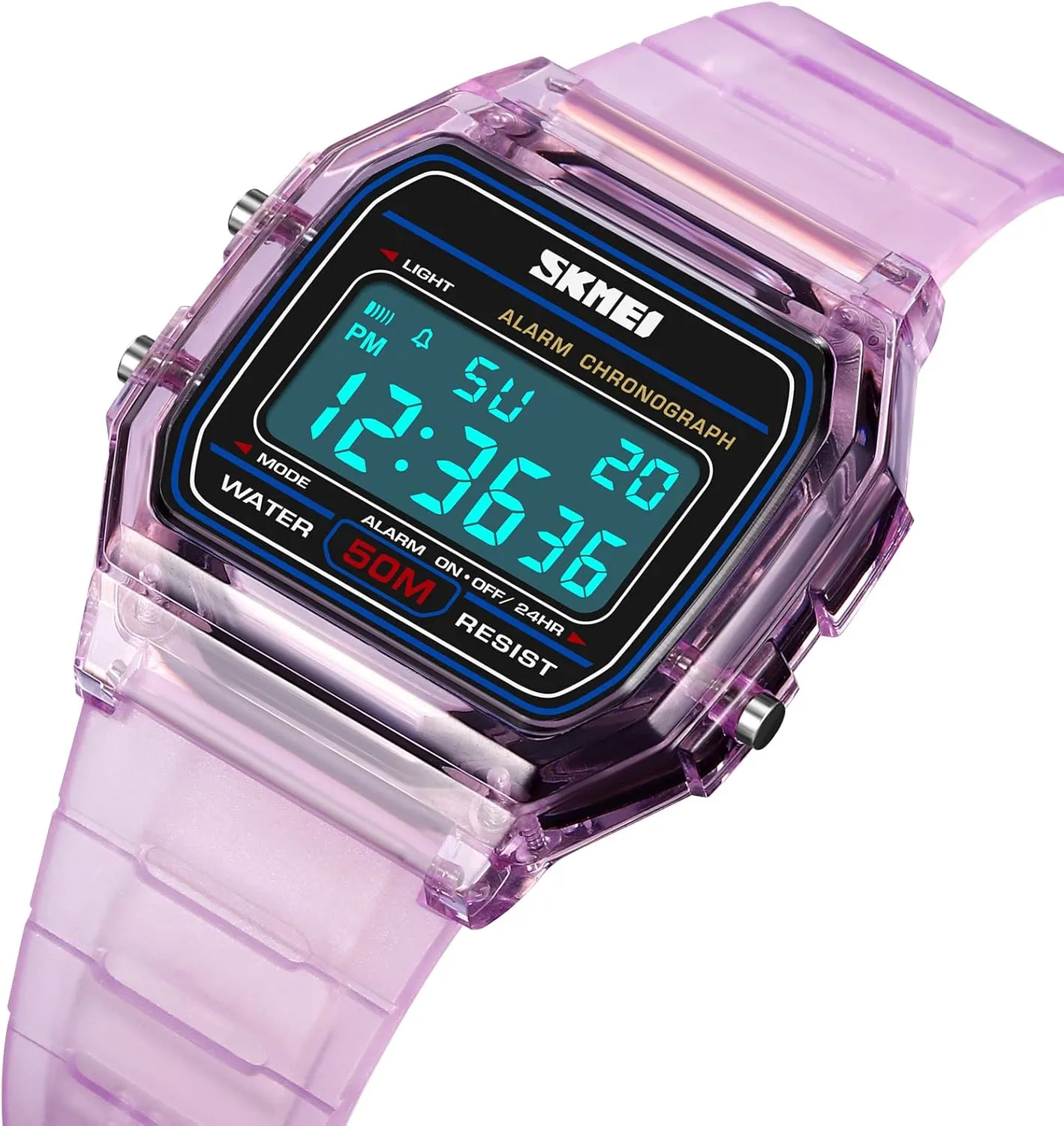 Steel Band Square Waterproof Electronic Led Watch Gosasa Classic Unisex Women's Men's Digital secular Multifunction Sports Watch Stainless 