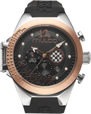 Steel Case with Wrist Silicone Band, Quartz pliable Multifunctional Movement, Small Face Analog Display, Crystal Diamonds and Gold Accents, 100m Waterproof MULCO Watches for Women Freedom, Gold Stainless 