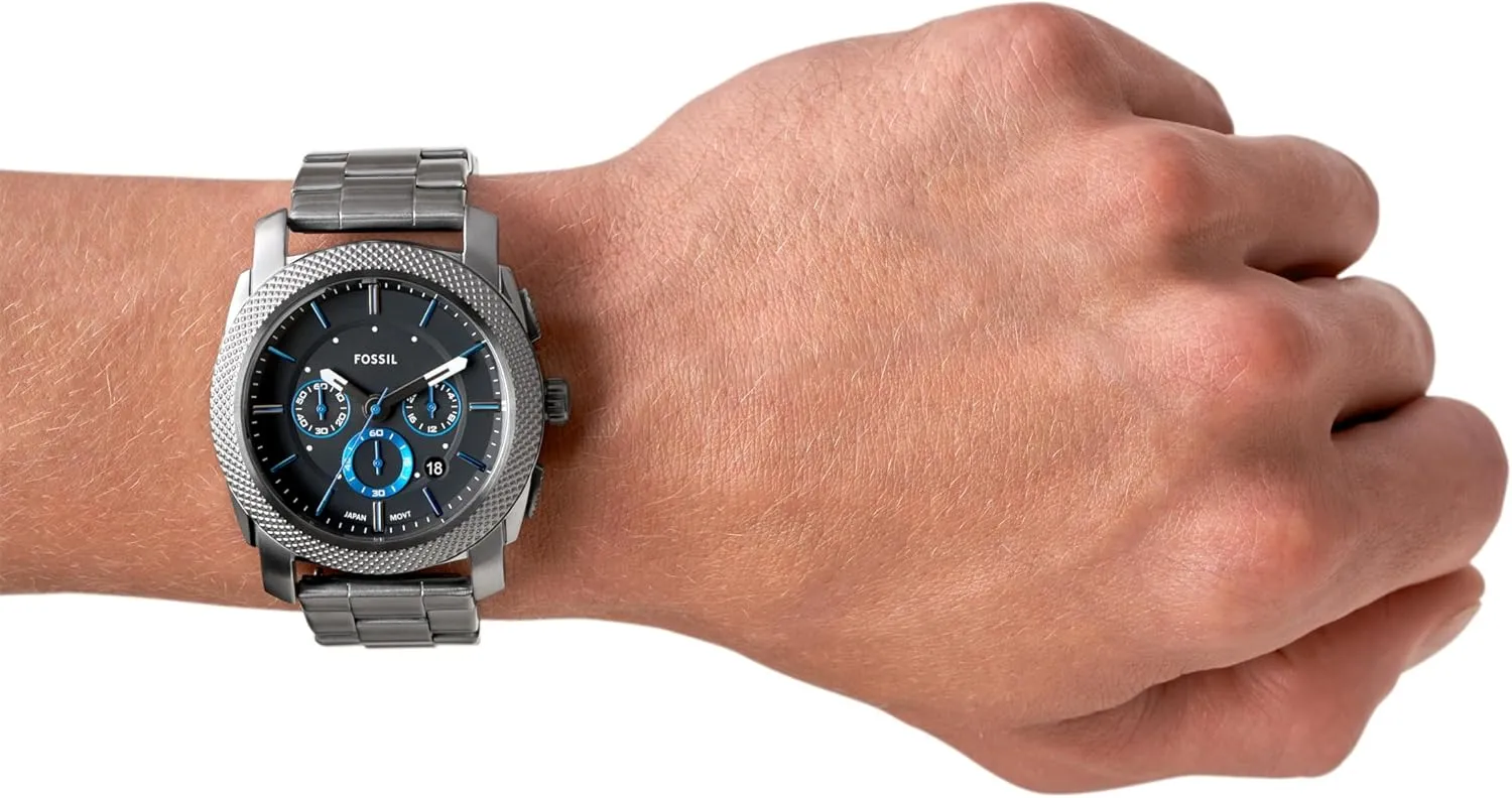 Steel Chronograph Watch Fossil Men's month ceramic guncotton Machine Quartz Stainless 