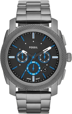 Steel Chronograph Watch Fossil Men's month ceramic guncotton Machine Quartz Stainless 