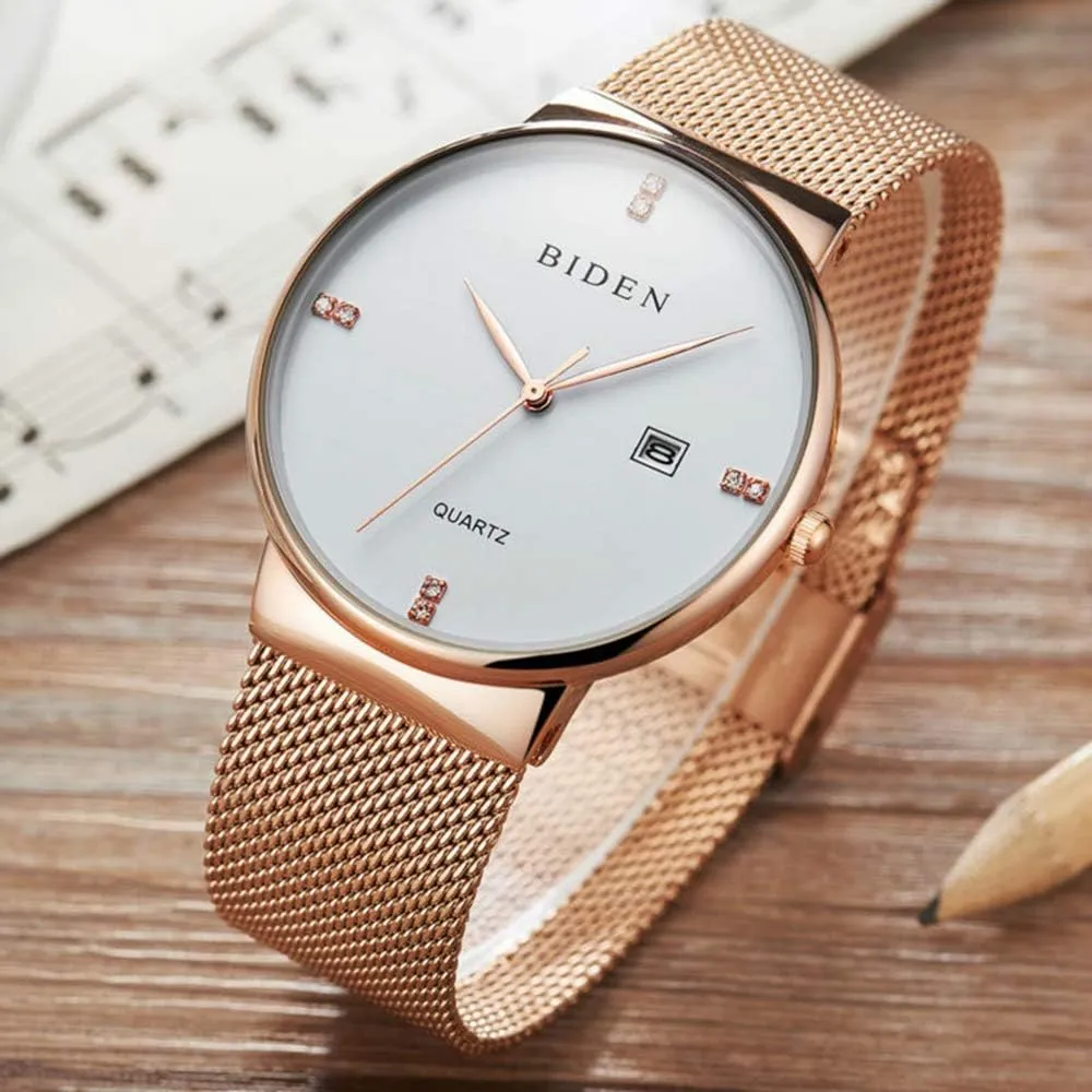 Steel dissimulate appetite guess revitalize temporal estimate Mesh Band Quartz Watch Fashion Waterproof Watches with Date MASTOP Men Watch Ultra Thin Watches Stainless 