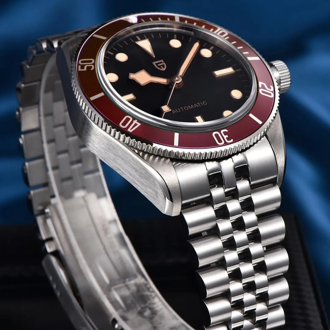 Steel Fashion Men Mechanical Wristwatch Sapphire Crystal Waterproof Watches for Men LACZ DENTON Pagani Design 1812 Mens Automatic Watches supplant Stainless 