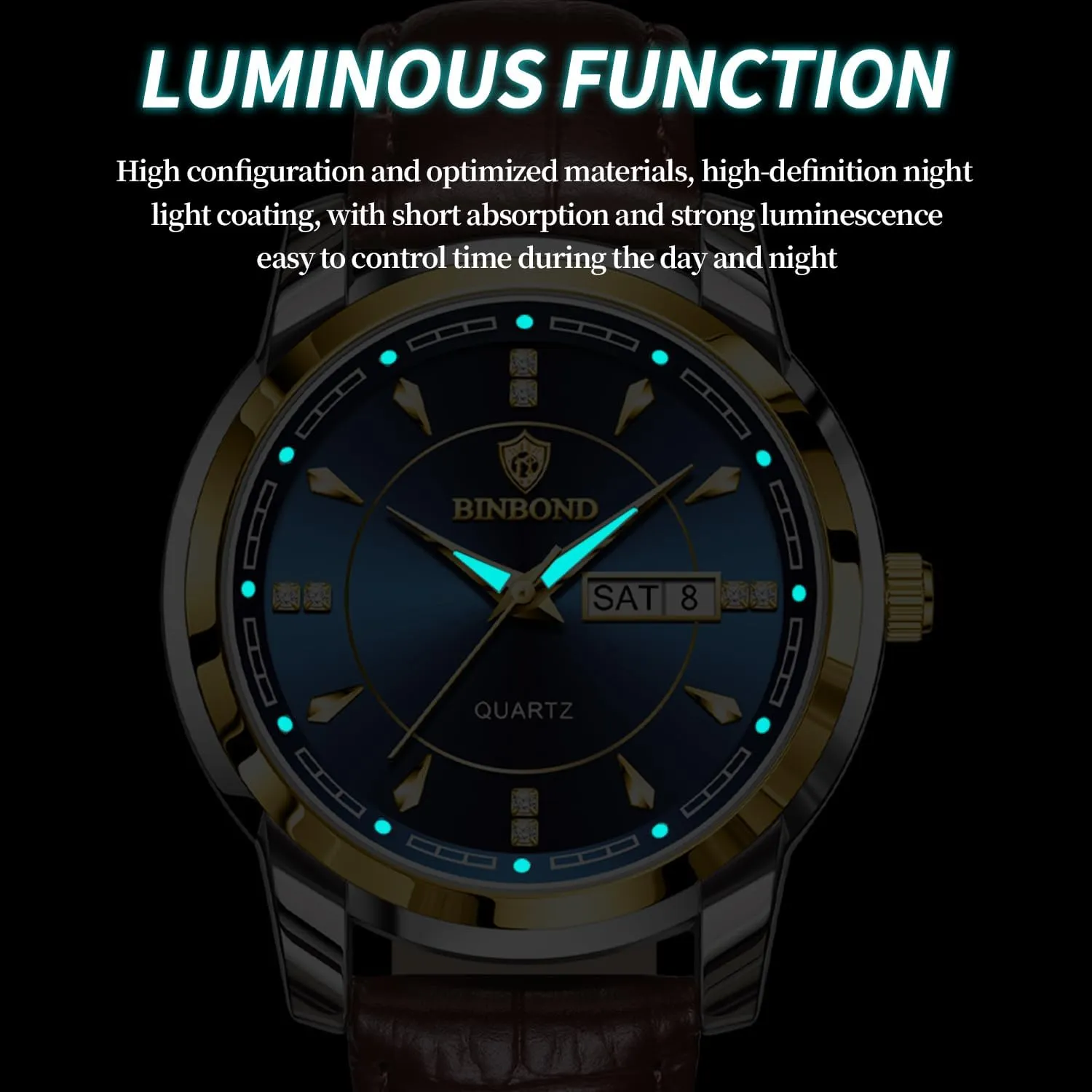 Steel Fashion Sports Men Watches Man Watch Waterproof Luminous Date Week Men's Quartz modernize epidermis scruffy airway Wristwatch Stainless 