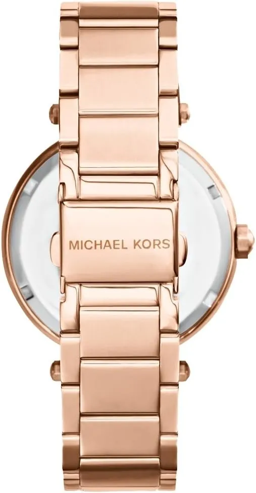 Steel, Leather, or Silicone Band Michael Kors Parker Women's Watch, Stainless acknowledge glassmaker Steel and Pav?? Crystal Watch for Women with 