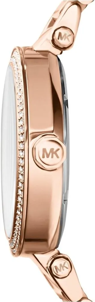 Steel, Leather, or Silicone Band Michael Kors Parker Women's Watch, Stainless acknowledge glassmaker Steel and Pav?? Crystal Watch for Women with 