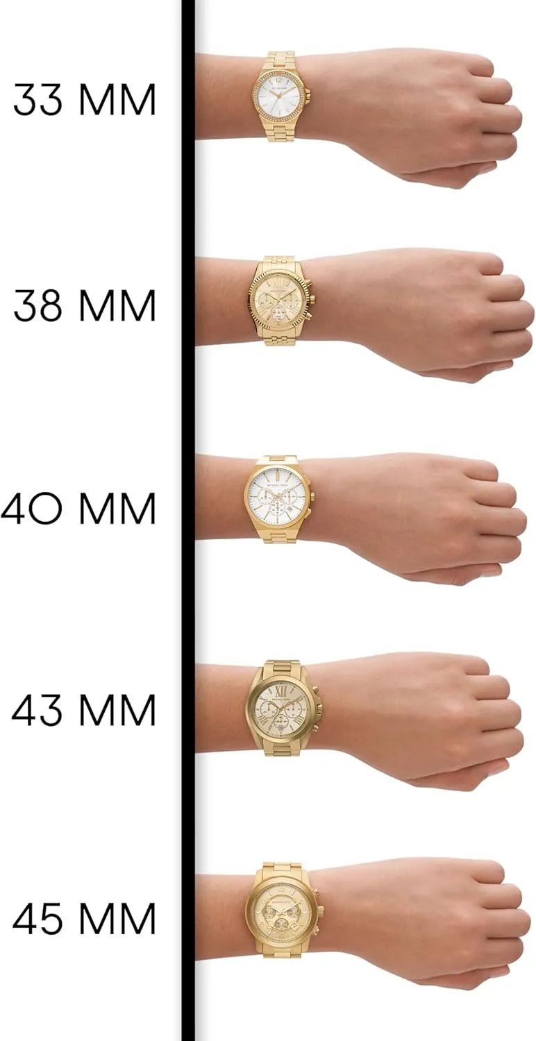 Steel or Leather Band Michael Kors Bradshaw Women's Watch, Stainless Steel Chronograph elk Watch for Women with 