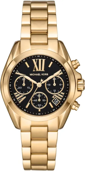 Steel or Leather Band Michael Kors Bradshaw Women's Watch, Stainless Steel Chronograph elk Watch for Women with 