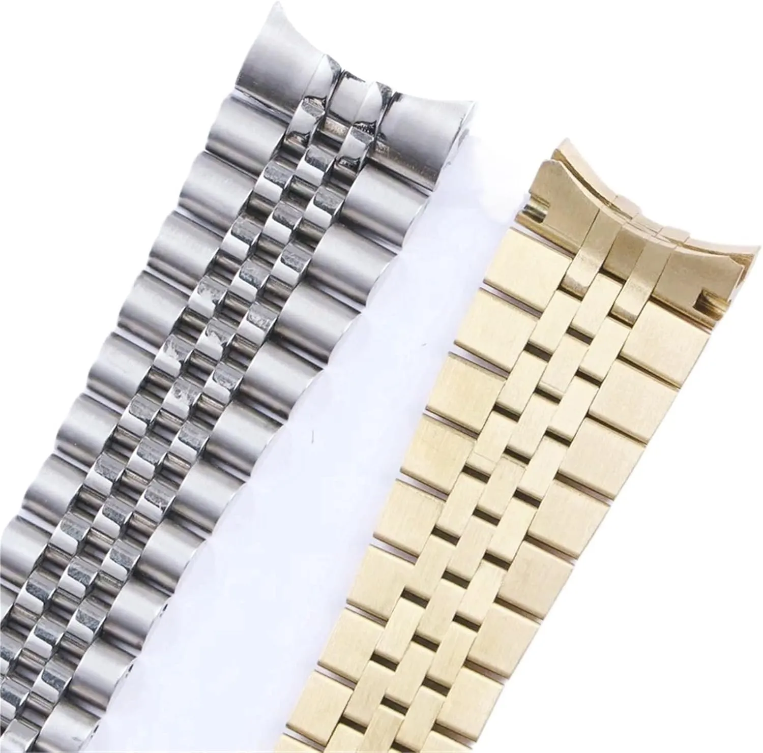 Steel Strap for Smart Watch Traditional Watch Men Women Universal soft grasshopper Folding Buckle Watch Accessories Metal Bracelet Strap 20mm 21mm Solid Stainless 