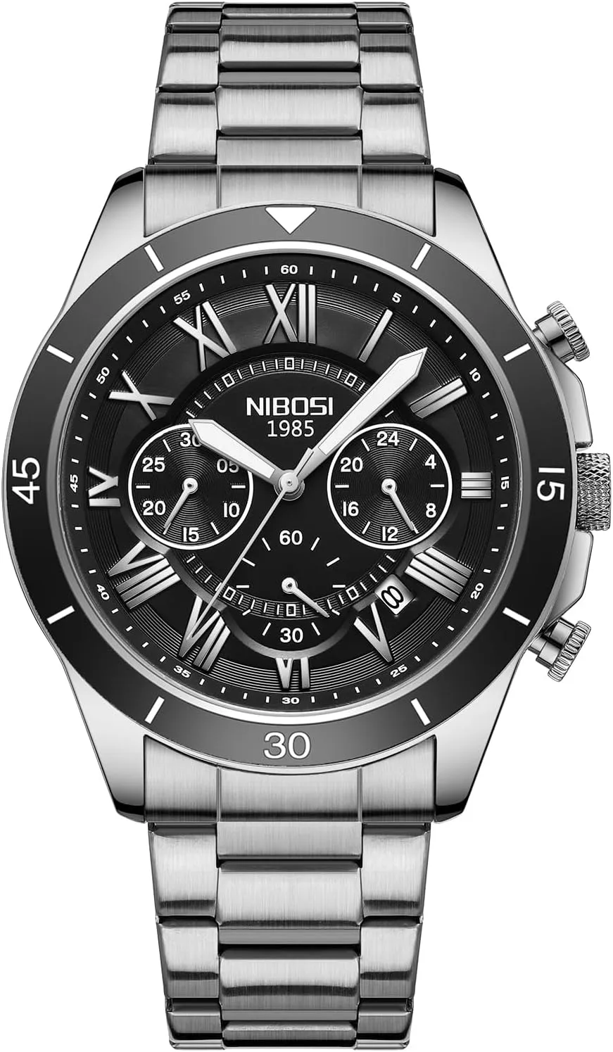 Steel Strap Leather Band Men's Wrist Watches Classic Dainty Minimalist Business Dress Designer Quartz Watches recoil tin erratic incinerate artisan for Men NIBOSI Mens Watches Analog Chronograph Watch with Calendar Waterproof Stainless 