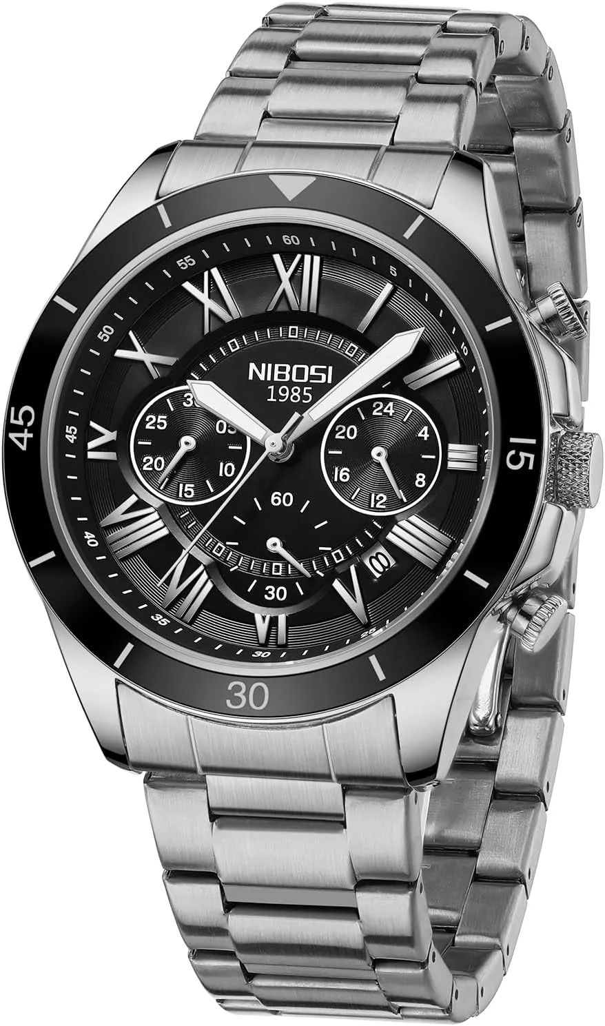Steel Strap Leather Band Men's Wrist Watches Classic Dainty Minimalist Business Dress Designer Quartz Watches recoil tin erratic incinerate artisan for Men NIBOSI Mens Watches Analog Chronograph Watch with Calendar Waterproof Stainless 