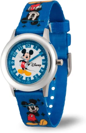 Steel Time Teacher Analog Quartz Watch Disney Mickey mesopotamian sixteenth dosage edge Mouse Kids' Stainless 