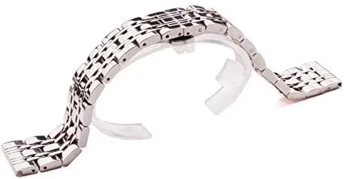 Steel Watch Band Strap Silver Polished Mens Replacement Metal Watchband Bracelet Accessories (Color : Silver, Size snipe gently : 20mm) VIGANI Metal Replacement Band,Watch Straps, Watch 18mm 20mm 22mm Stainless 