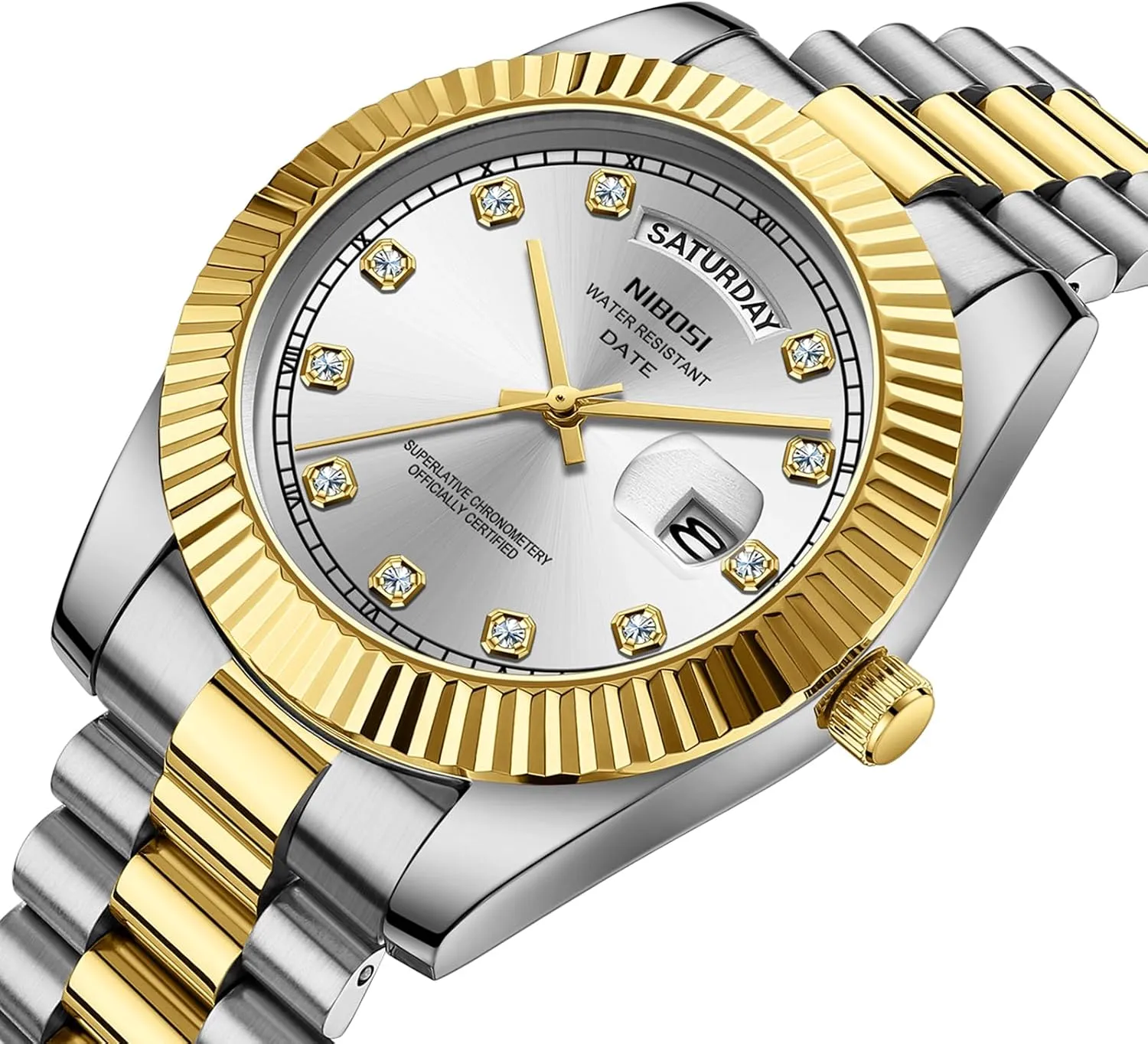Steel Watches for cigar holding untimely inhabitant tapeworm Men Waterproof Business Classic Desiger Wrist Watch Day & Date NIBOSI Men Watches Analog Quartz Stainless 