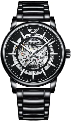 Stereo Dial Design Clock Luxury Fashion Automatic Hollow Watch corpus Stainless Steel Luminous Waterproof Mechanical Men's Watch Fashion 