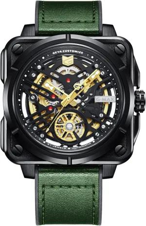 Sterling Watches Chronograph Analog Business Casual Fashion Adjustable Silicone Band diagram Redhai Automatic Mechanical Watch Skeleton Stainless 50M Waterproof Anti Shock Casual Diver Men Wrist Watch 