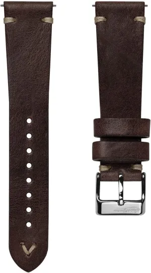 stitching. Easy to Fit - 18mm, 19mm, 20mm, 21mm, 22mm Vintage Simple Handmade Certified Genuine Italian Leather Replacement Watch Strap. Stylish and Durable nylon Mens Wristwatch Strap. Simple double 