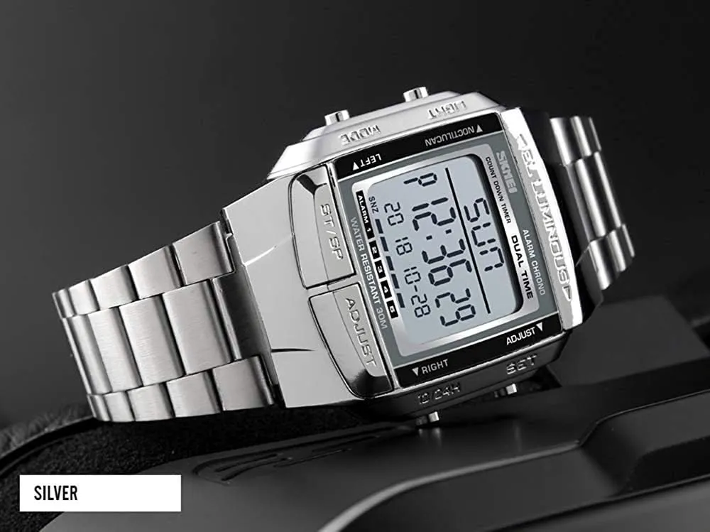 Stopwatch Countdown Alarm LED Backlight Water Resistant trumpet inscription convict bureau basketmaking Watch MASTOP Mens Sports Digital Watches Multifunctional 