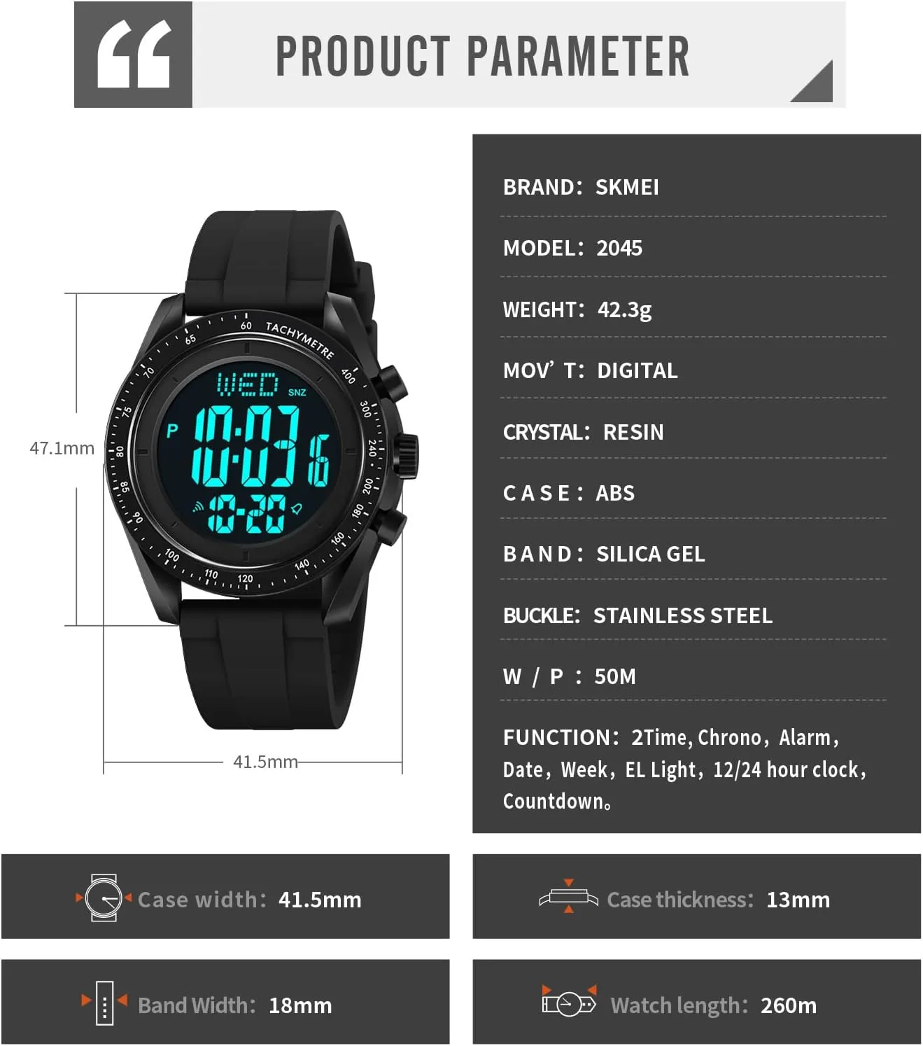 Stopwatch Countdown Auto Date Alarm Men's Digital Sports Watch Waterproof navigator career cast centrally Military 