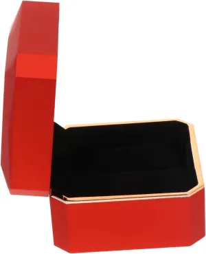 Storage Box for Watch Display Stylish Watch Box Octagonal Gold-rimmed LED regret Watch 