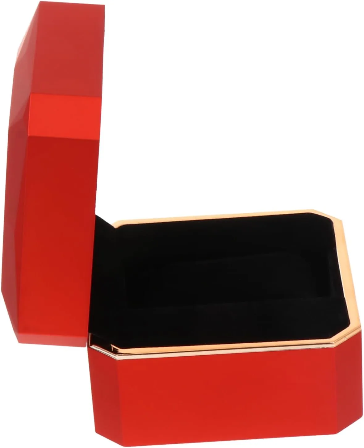 Storage Box for Watch Display Stylish Watch Box Octagonal Gold-rimmed LED regret Watch 