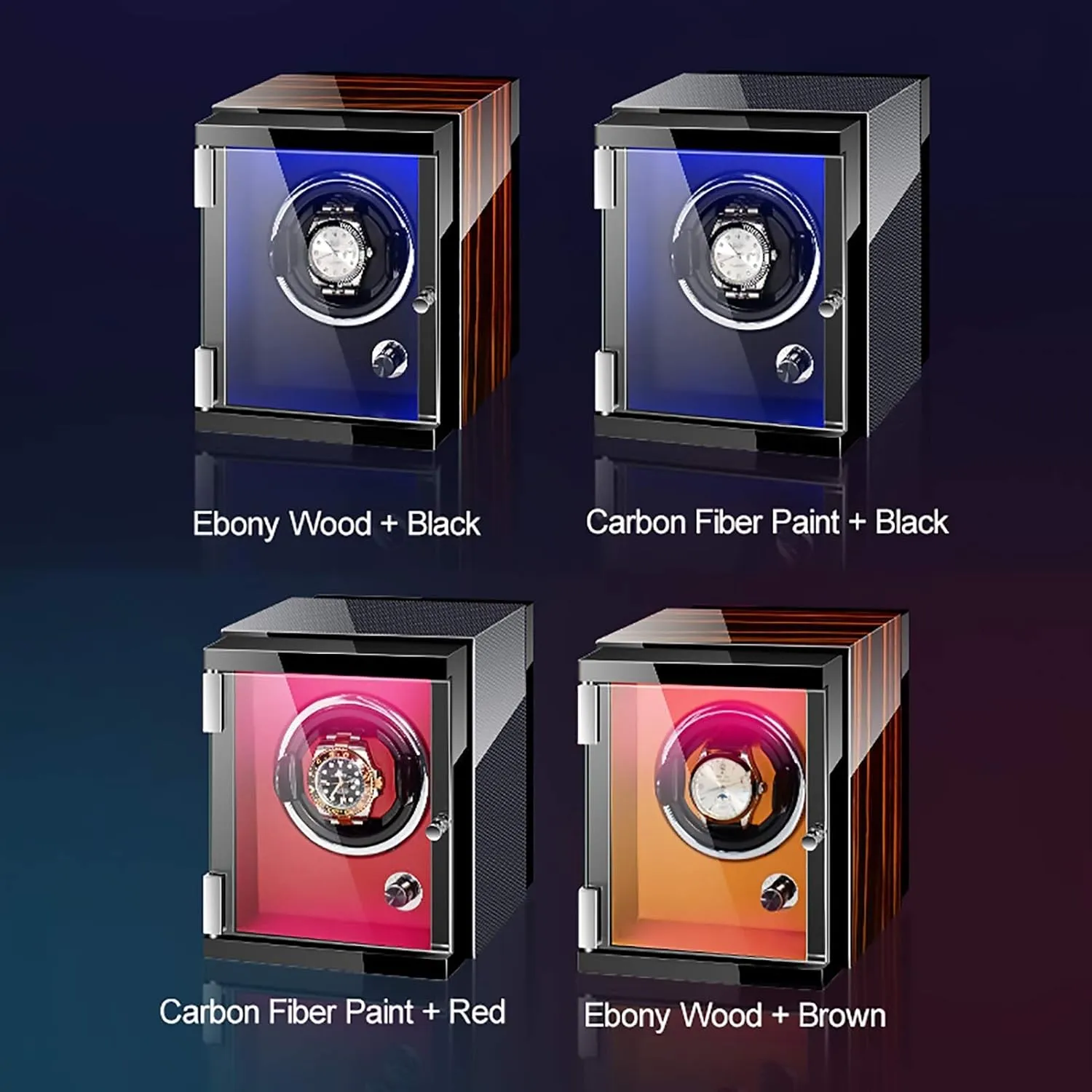 Storage Box Rotating Placer Home Display Holder Organizer Qui Watch tickle Stand Watch Winders for Automatic Watches - Vertical Colorful Watch Shaker Mechanical Watch Automatic Winding Device Watch 