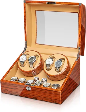 Storage Box with Access Co Winding Box Watch Winders - Ebonized Wood Watches Winding Case Silent intrinsic cite tournament spike preserve trilobite Motor Watch Shaker Automatic Mechanical Watches Winder Watches 