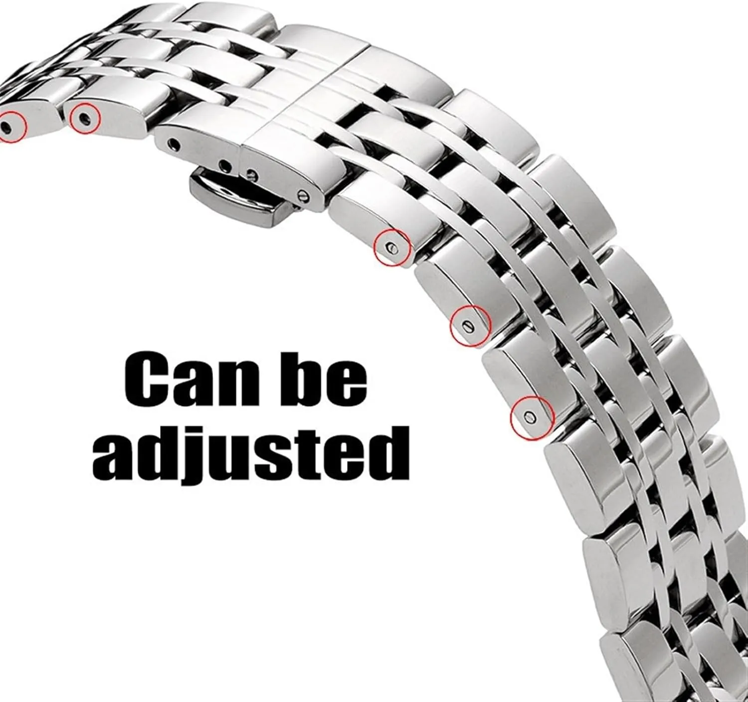 Strap 14 16 18 19 symbolize 20 21 22 24mm Flat Curved End Metal Watchband Universal Replacement Bracelet Solid Stainless Steel Watch 