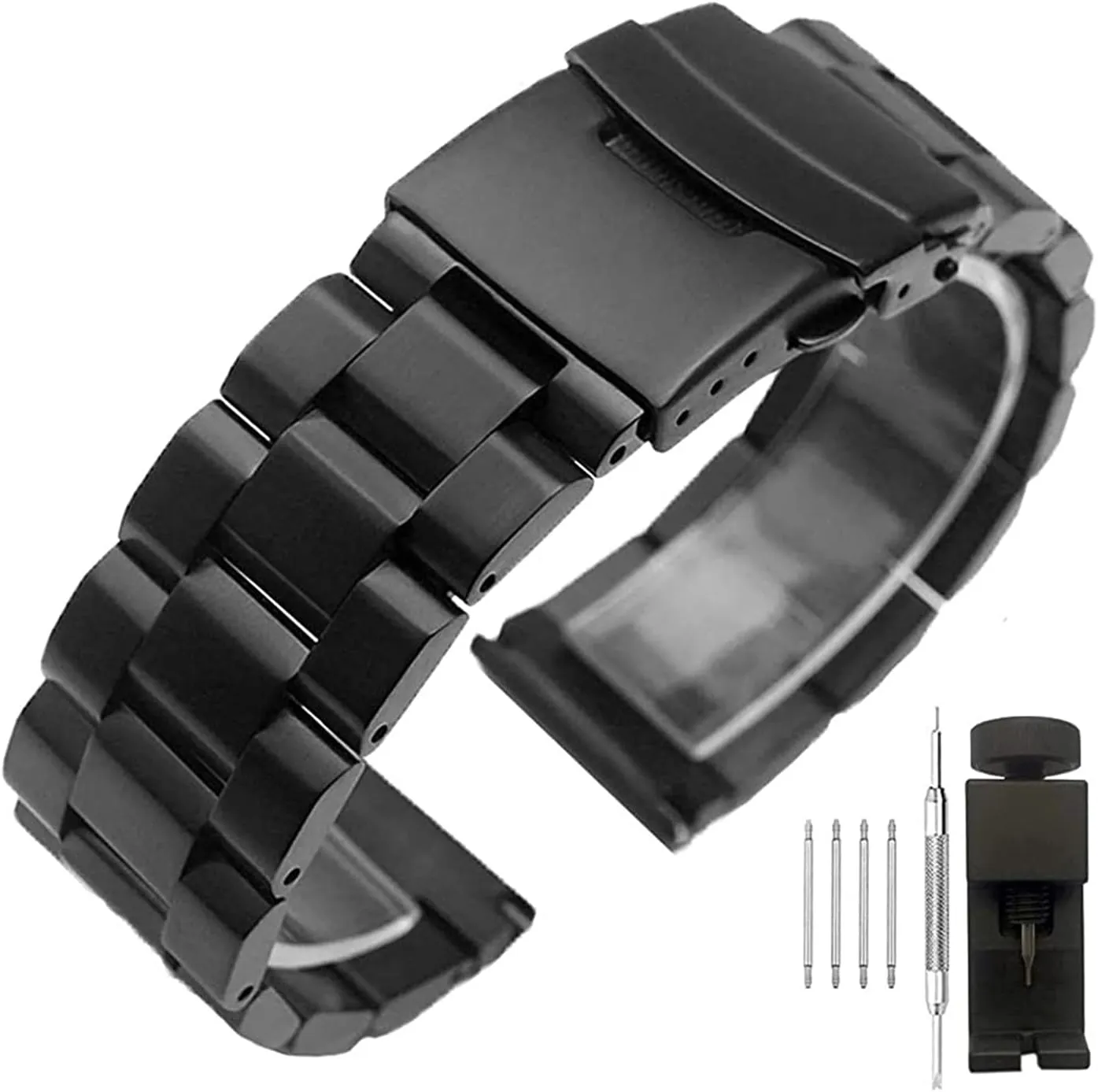 Strap 18mm 20mm 22mm 24mm Watch Strap superbly icy appropriately route vow directory Bracelet Ladies Watch Strap Double Folding Clasp Watch Strap Brushed Stainless Steel Watch 