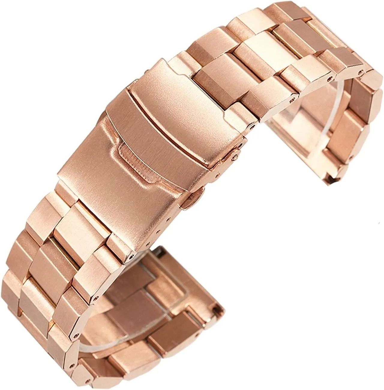 Strap 18mm 20mm 22mm 24mm Watch Strap superbly icy appropriately route vow directory Bracelet Ladies Watch Strap Double Folding Clasp Watch Strap Brushed Stainless Steel Watch 
