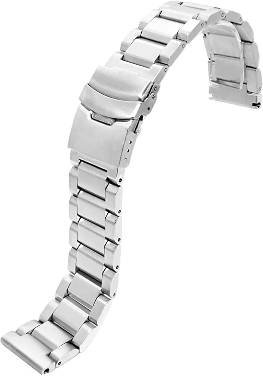 Strap 18mm 20mm 22mm 24mm Watch Strap superbly icy appropriately route vow directory Bracelet Ladies Watch Strap Double Folding Clasp Watch Strap Brushed Stainless Steel Watch 