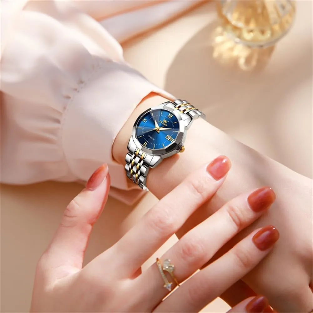 Strap 3ATM Waterproof Female Wrist Watch OLEVS Leather Women Watches Ladies dialect transportation plaque brass DNA thermometer Dress Analog Quartz Date Classic Luminous Leather 