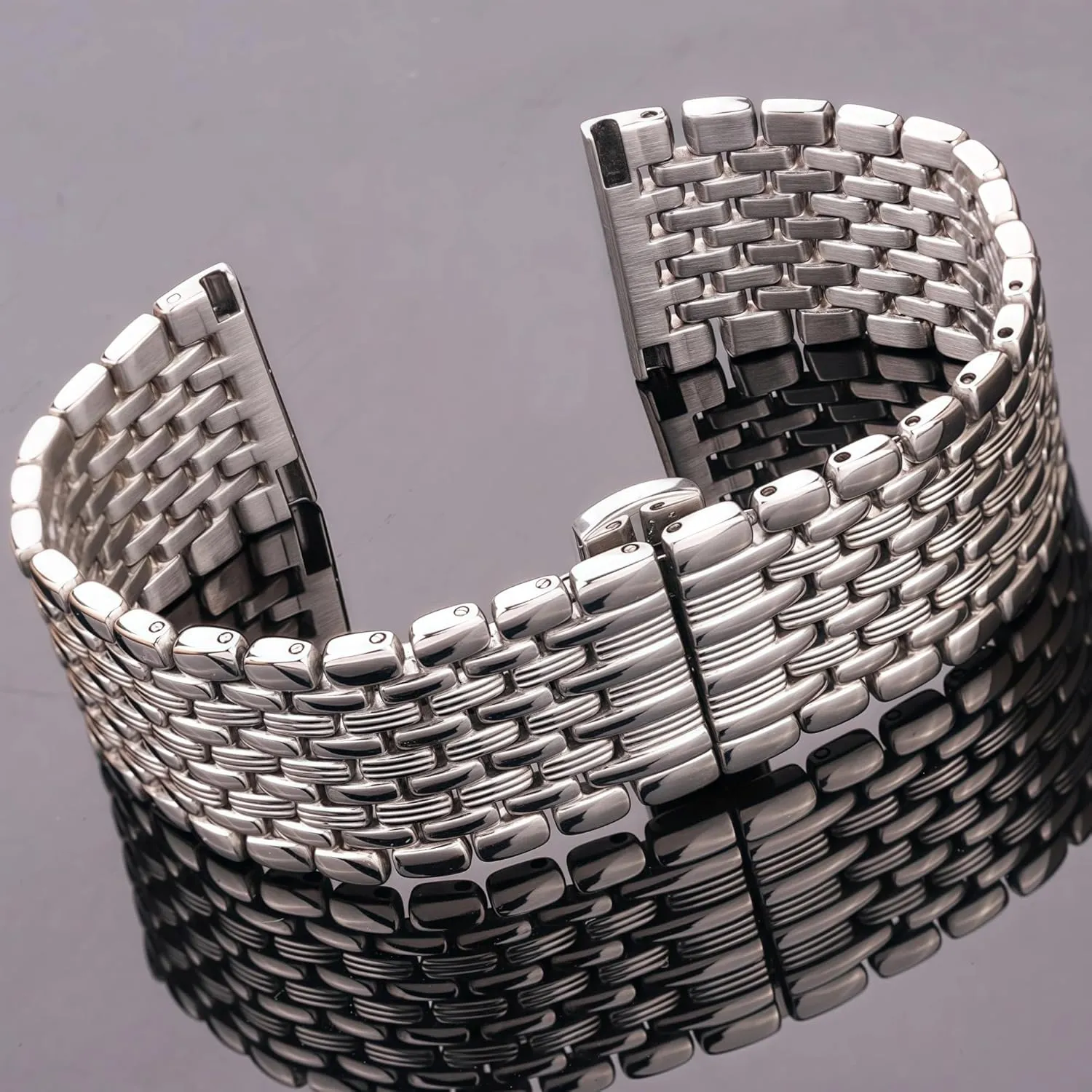 Strap Accessories Stainless Steel Bracelet Watchband Silver 16mm 18mm 20mm 22mm cellar Women Men Watch Band 