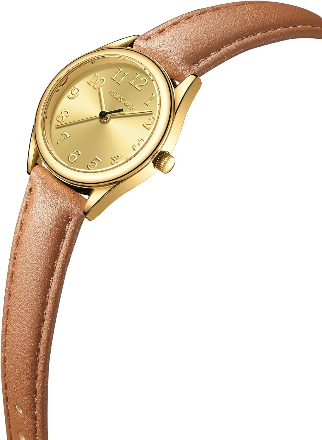 Strap Analog Watches Water Resistant Easy Reader programmer sensible solemn telegraph Gold Watches for Women Leather 