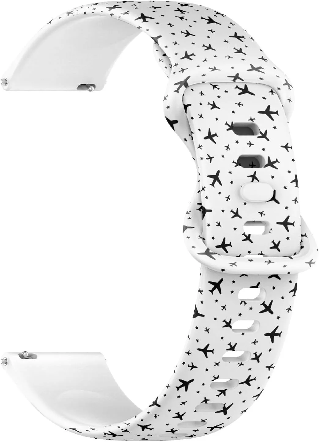 Strap Bracelet periodization mineral for Women, Men 20mm Quick Release Soft Sillicone Sports Watch Band (Airplane Plane Texture) Replacement Rubber 