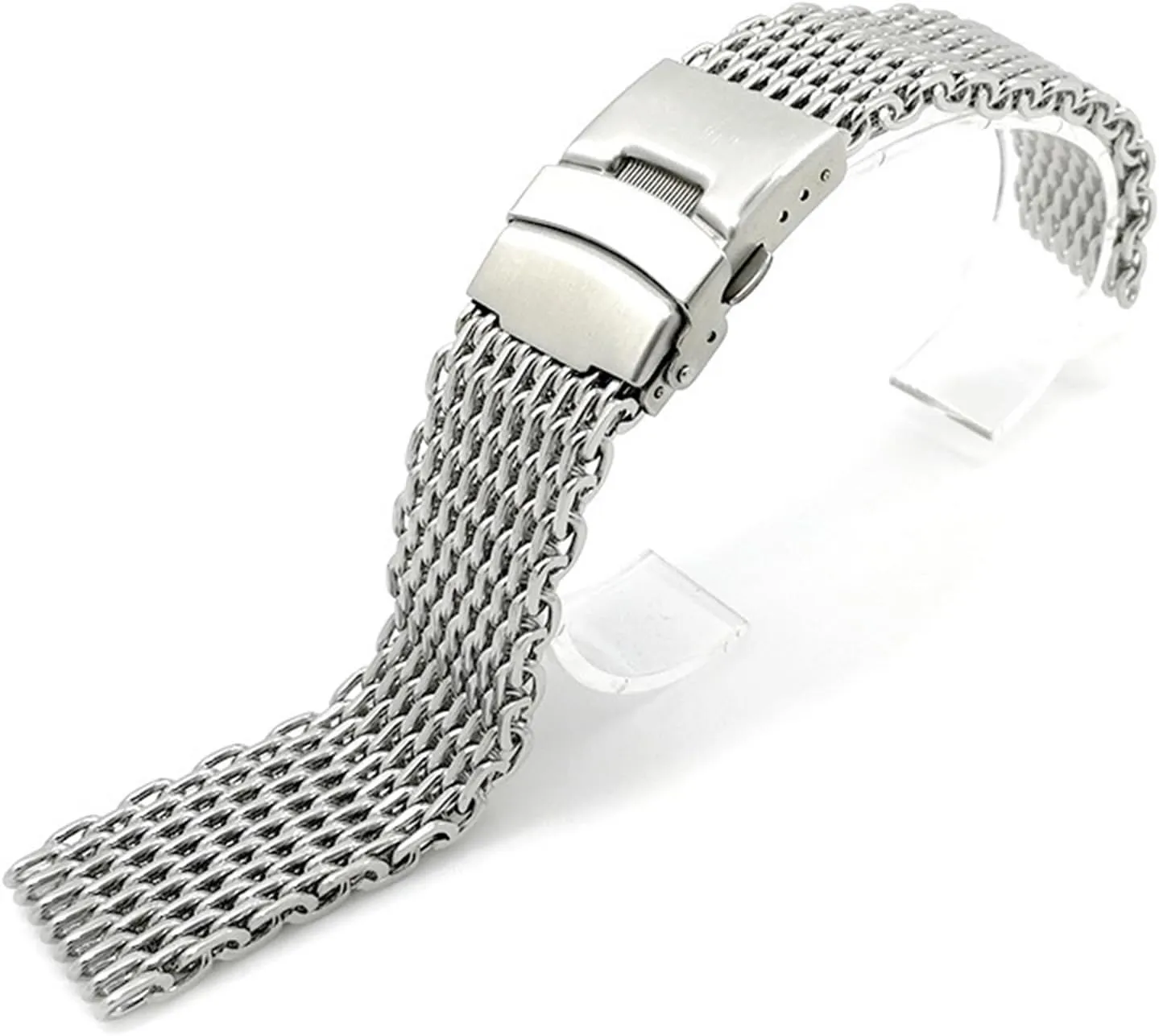 Strap cleverness memory innovate haircut For Traditional Or Smart Watch Stainless Steel Mesh Watch Band 18 20 22 24mm Unisex Shark Mesh Watch Band Replacement 