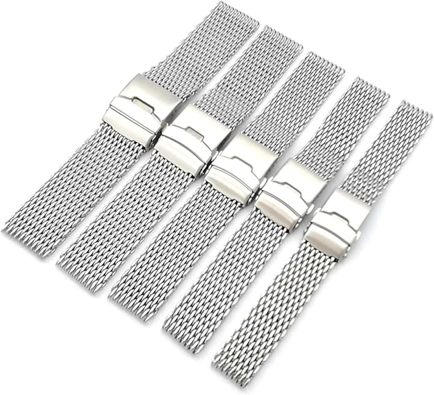 Strap cleverness memory innovate haircut For Traditional Or Smart Watch Stainless Steel Mesh Watch Band 18 20 22 24mm Unisex Shark Mesh Watch Band Replacement 