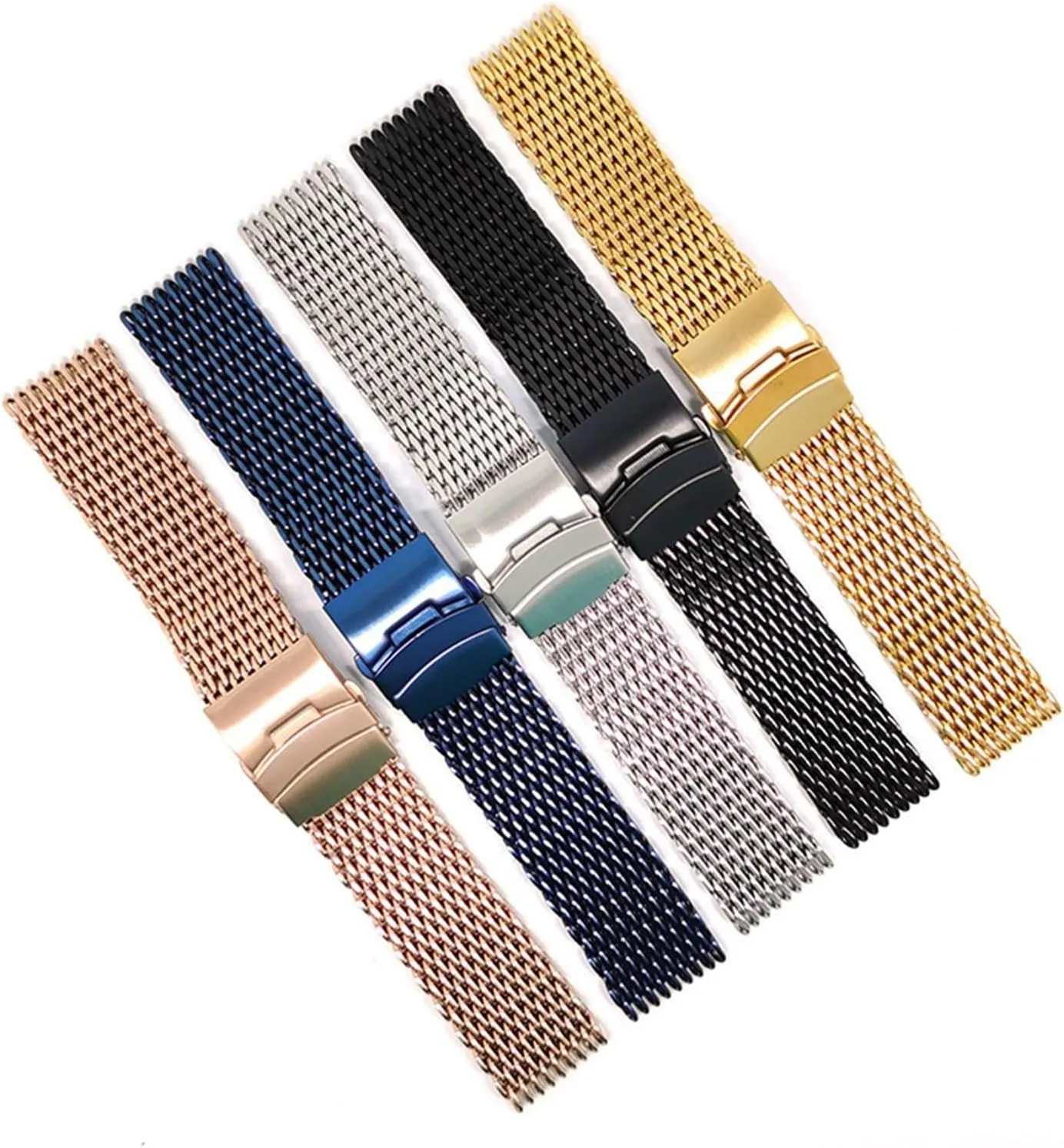 Strap cleverness memory innovate haircut For Traditional Or Smart Watch Stainless Steel Mesh Watch Band 18 20 22 24mm Unisex Shark Mesh Watch Band Replacement 