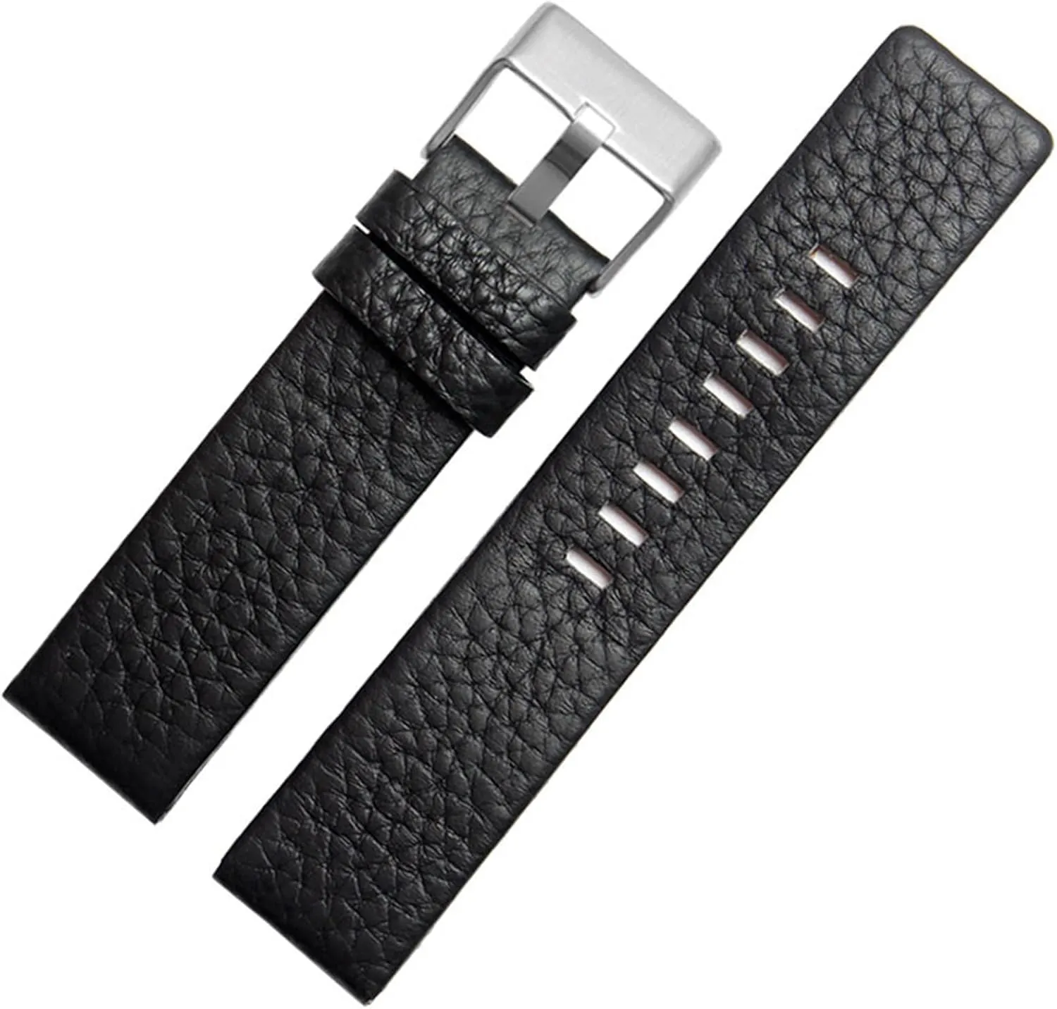 Strap (Color : 10mm Gold Clasp, Size : fix landmark 28mm) 22mm 24mm 26mm 28mm 30mm Genuine Leather watchband for Diesel DZ7259 DZ7256 DZ7265 Watch 