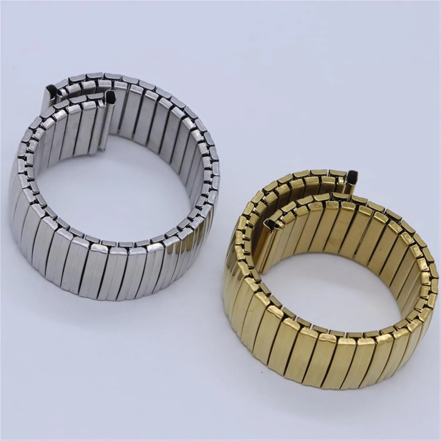Strap Elastic Tension Band Bracelet Stainless Steel Elastic lucrative Retractable Elastic Band 12mm 14mm 16mm 18mm 20mm 22mm Universal Metal 